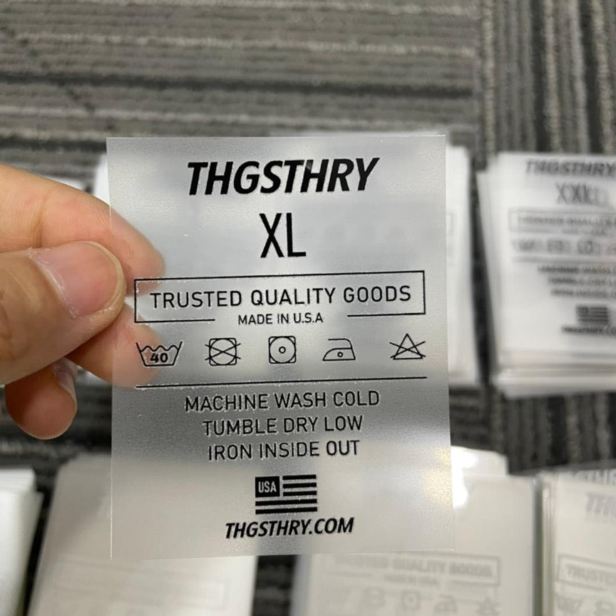 Heat Transfer Care label for Clothing