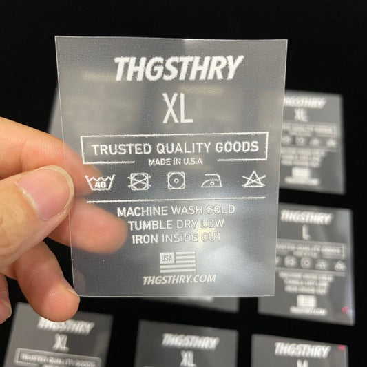 Heat Transfer Care label for Clothing