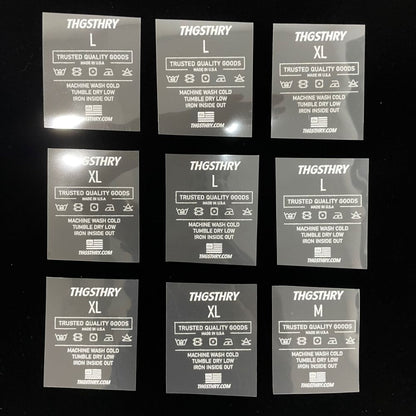 Heat Transfer Care label for Clothing